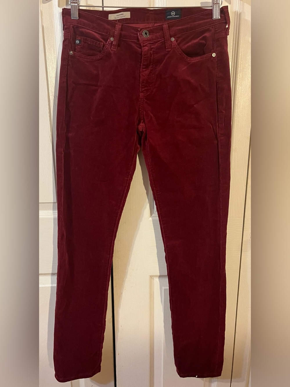 Adriano Goldschmidt The Prima Mid Rise Cigarette Corduroy Pants Size 27R